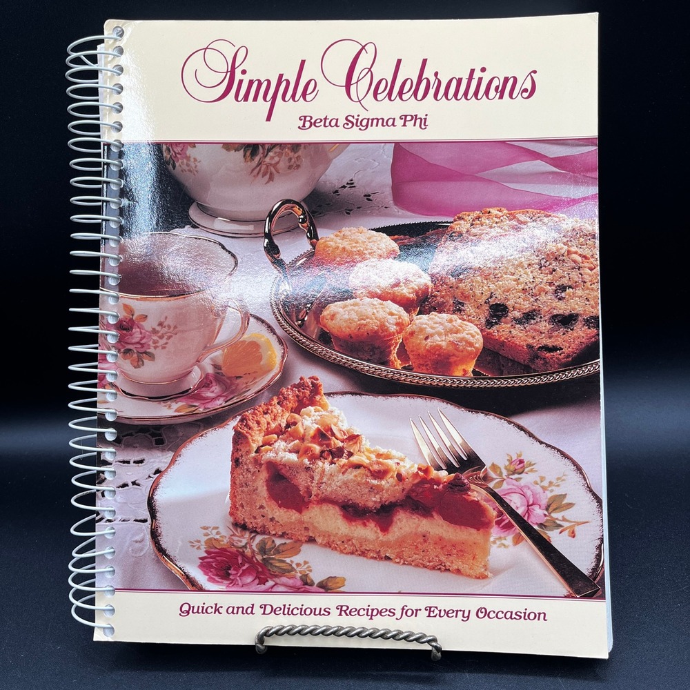 Simple Celebrations Beta Sigma Phi‎ Spiral Bound Cookbook Quick Recipes 1999
